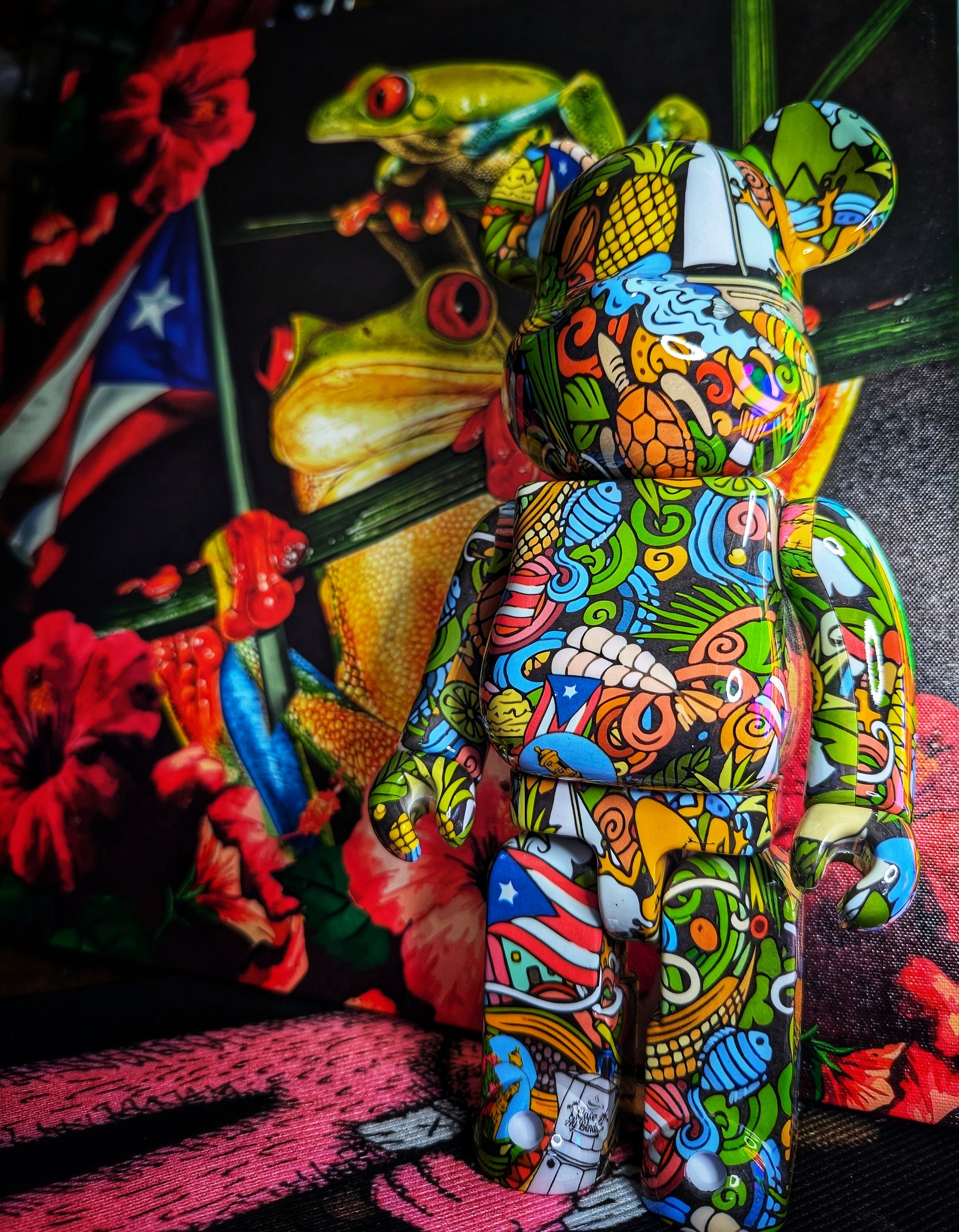 Puerto Rico inspired BearBrick - Cafe AyBendito