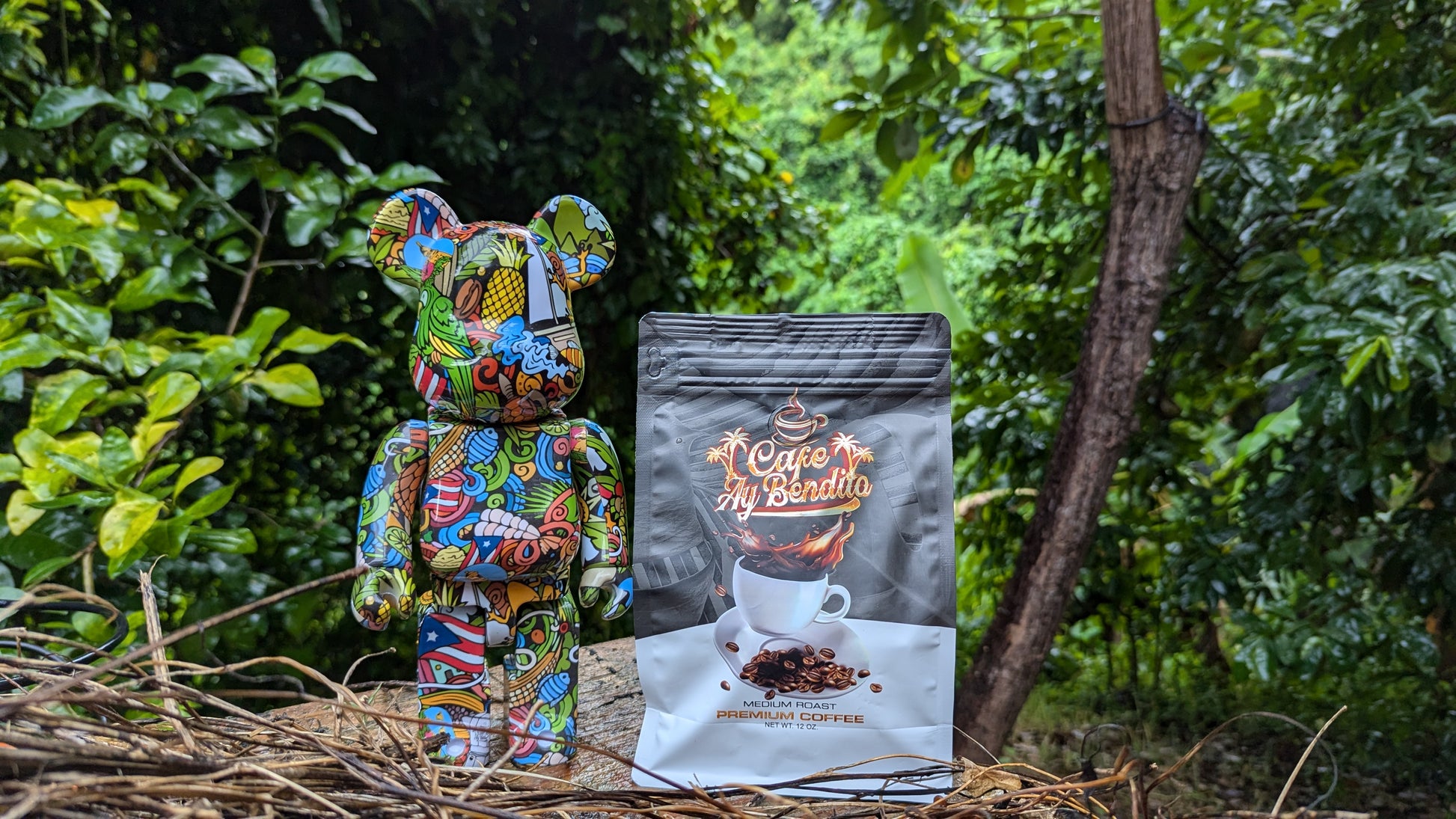 Puerto Rico inspired BearBrick - Cafe AyBendito